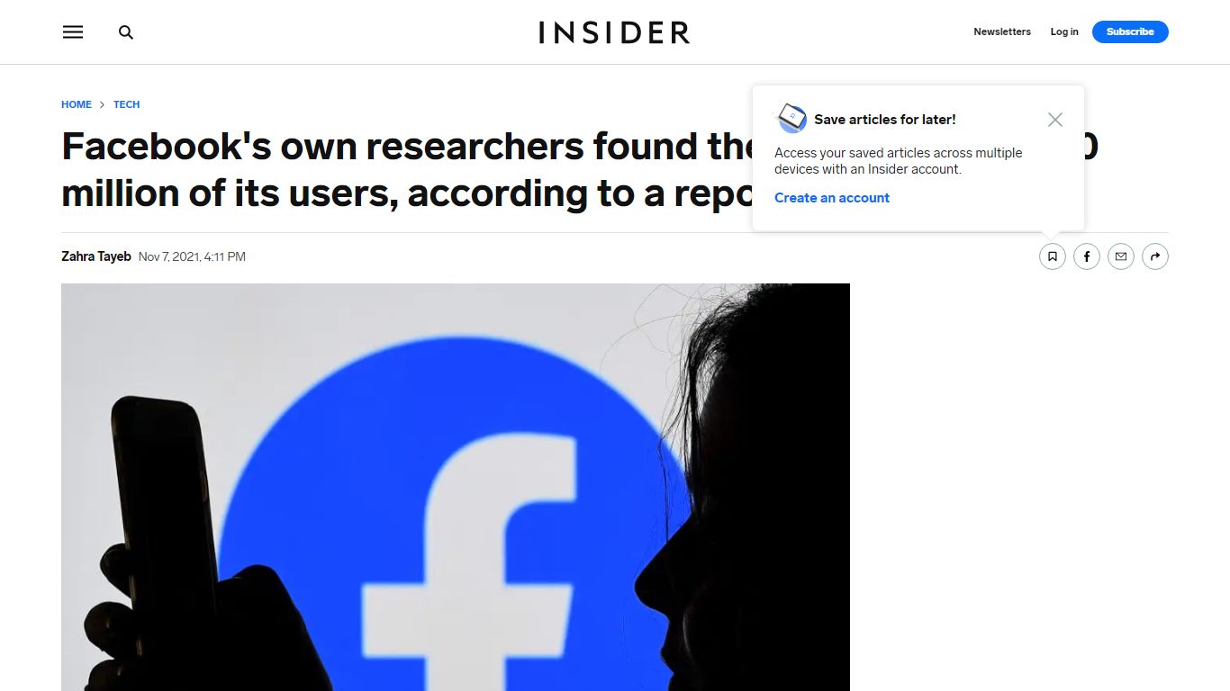 Facebook Internal Researchers Found App Is Bad for 360M ...