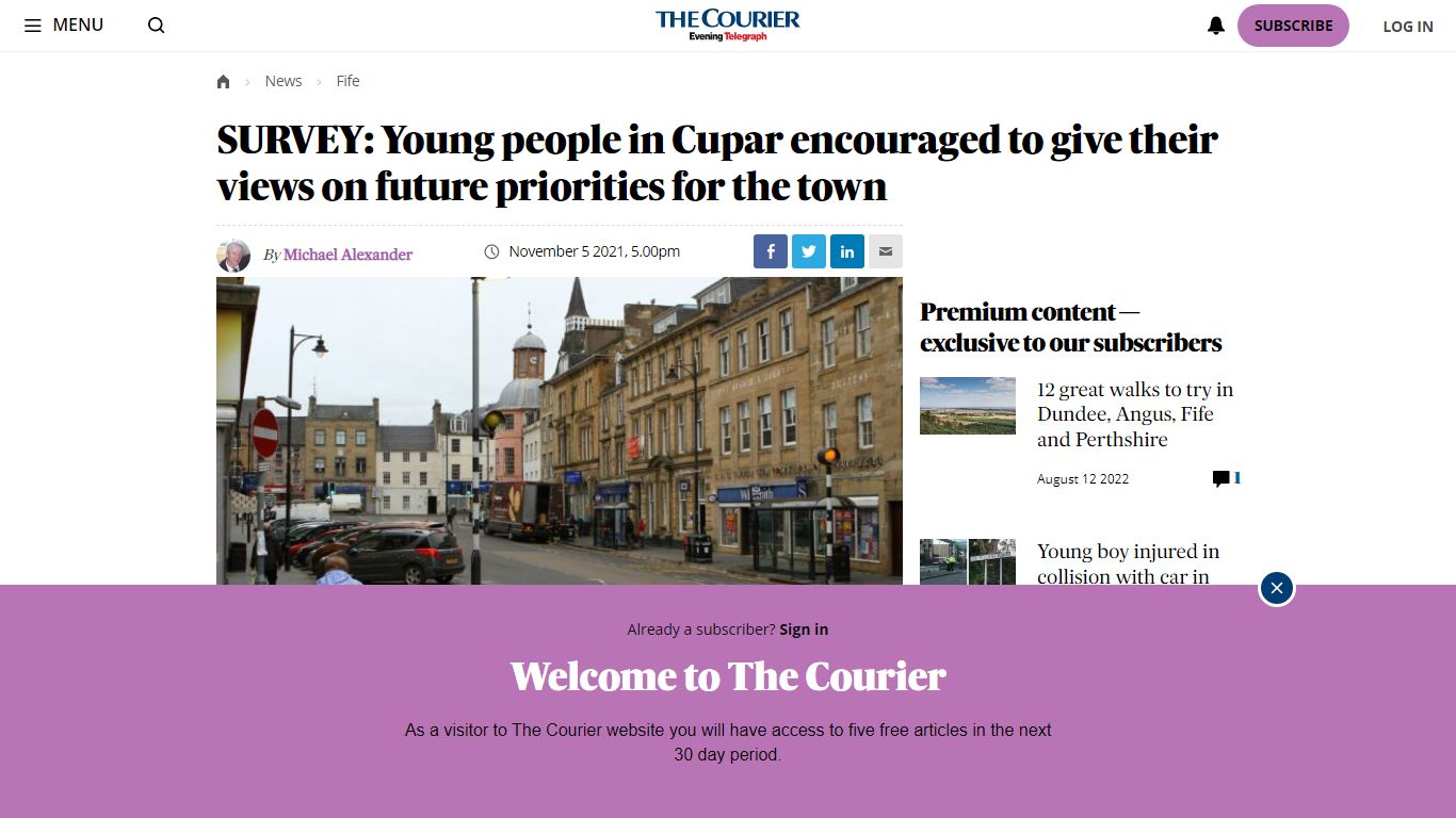 SURVEY: Young people in Cupar encouraged to give their ...